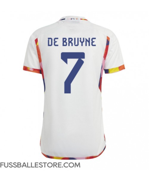 Günstige Belgien Kevin De Bruyne #7 Auswärtstrikot WM 2022 Kurzarm